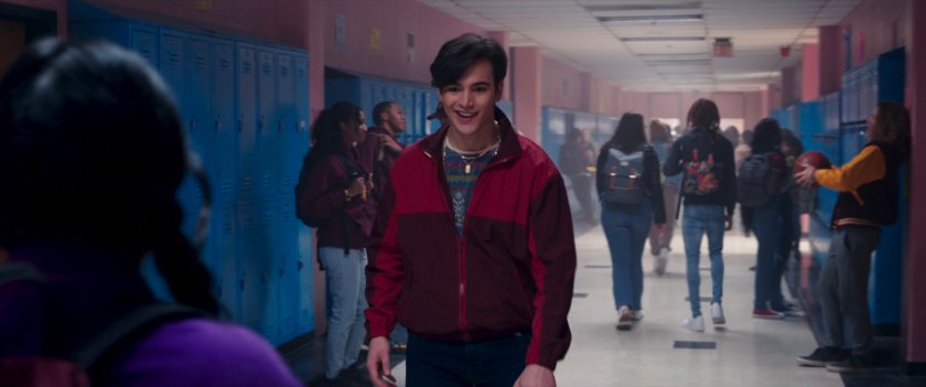 Students in hallway of Coles Academic High School.