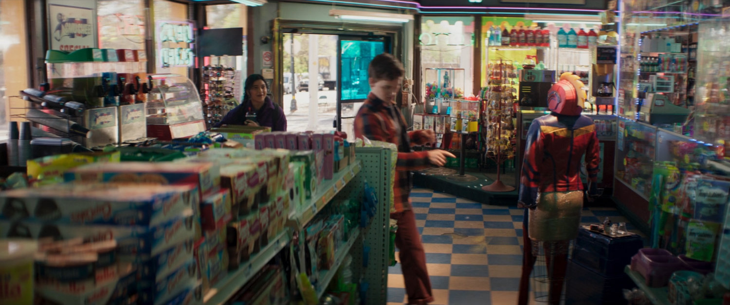 Kamala and Bruno inside Circle Q store.