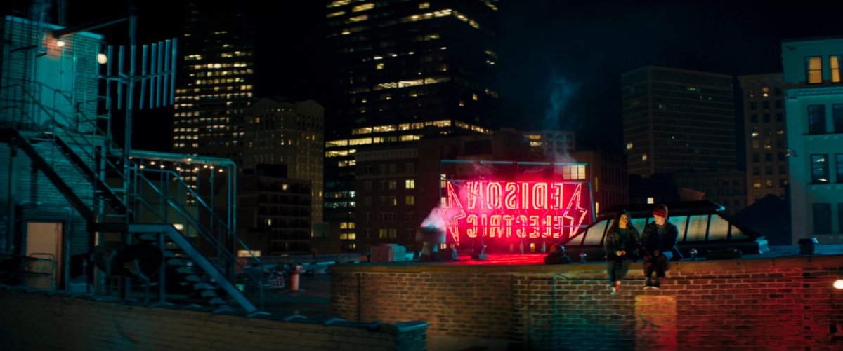 Bruno and Kamala sit on the rooftop of Circle Q.