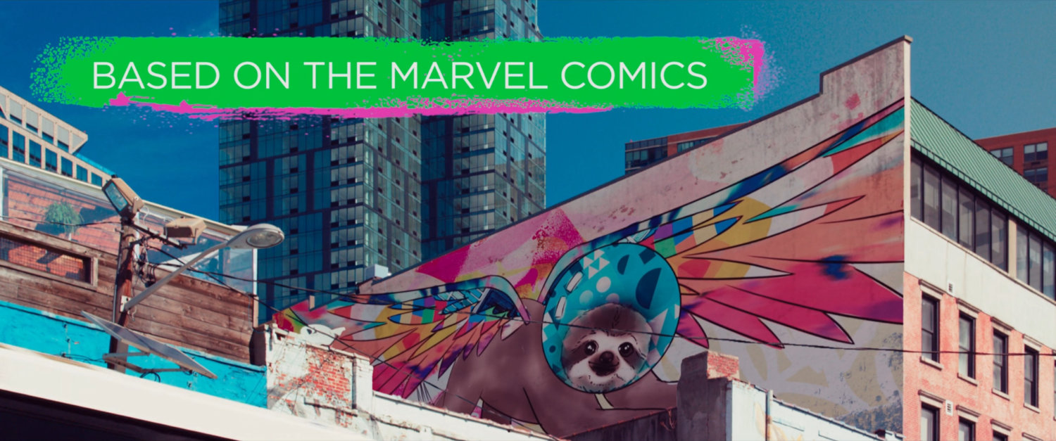 Ms Marvel end credit screen: Building (Text: Based on the Marvel Comics)