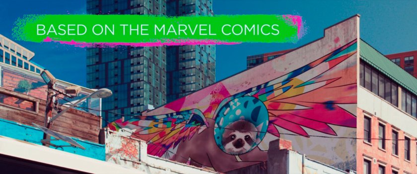 Ms Marvel end credit screen: Building (Text: Based on the Marvel Comics)