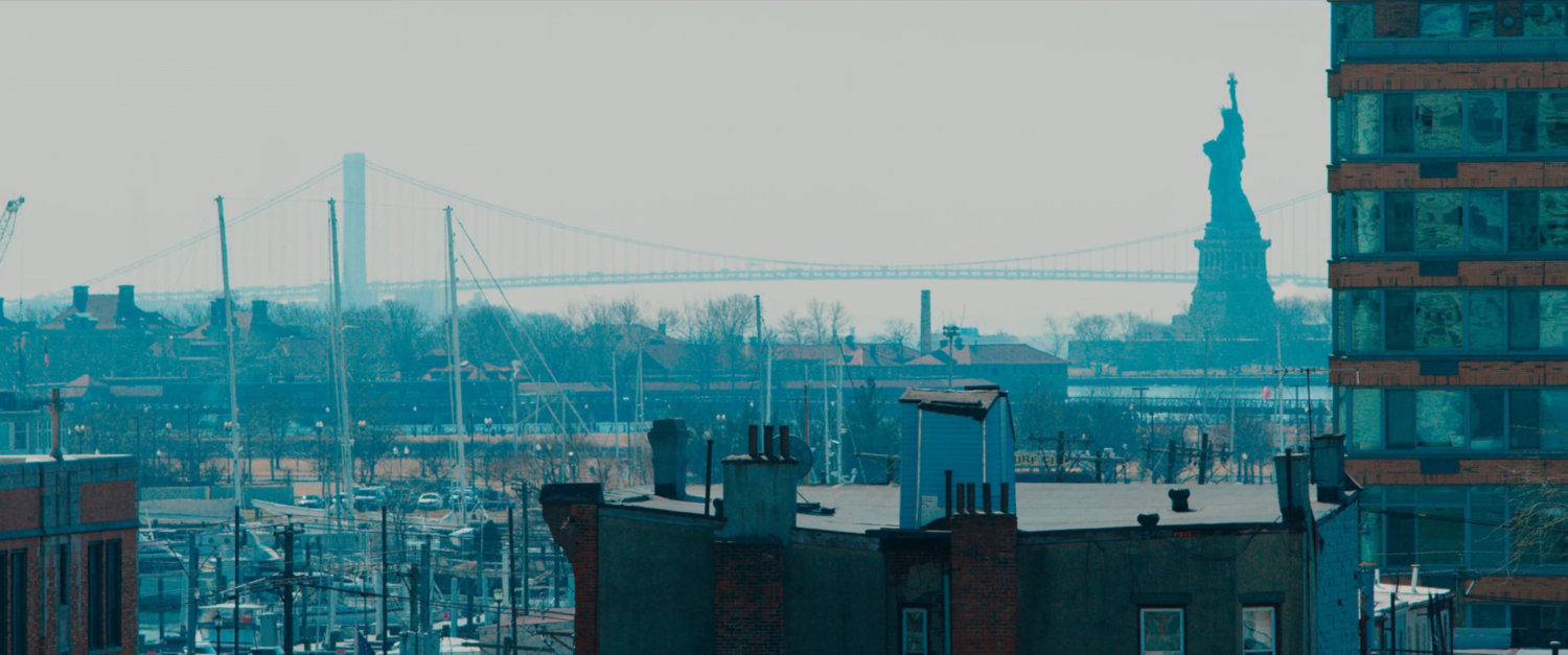 Ms Marvel end credit screen: Statue Of Liberty and Buildings