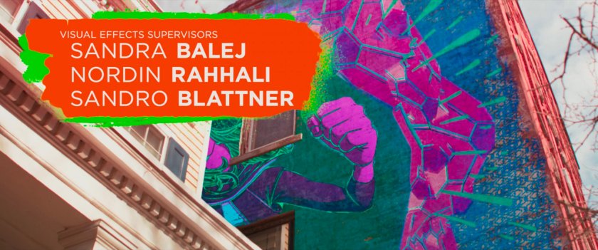 Ms Marvel end credit screen: Building (Text: Visual Effects Supervisors Sandra Balej / Nordin Rahhali / Sandro Blattner)