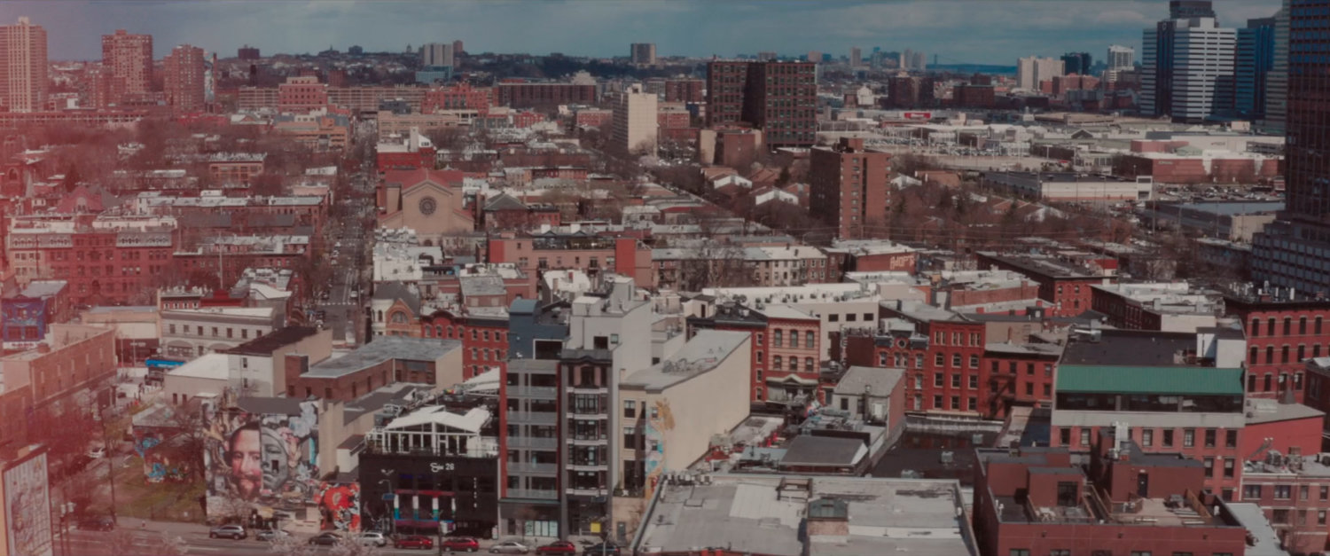 Ms Marvel end credit screen: Aerial of Jersey City