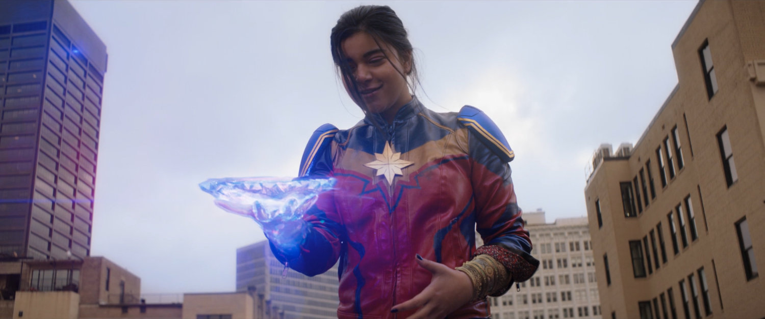Kamala practicing her powers on the rooftop of Circle Q.