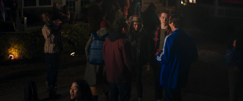 Students having party at Zoe's house.