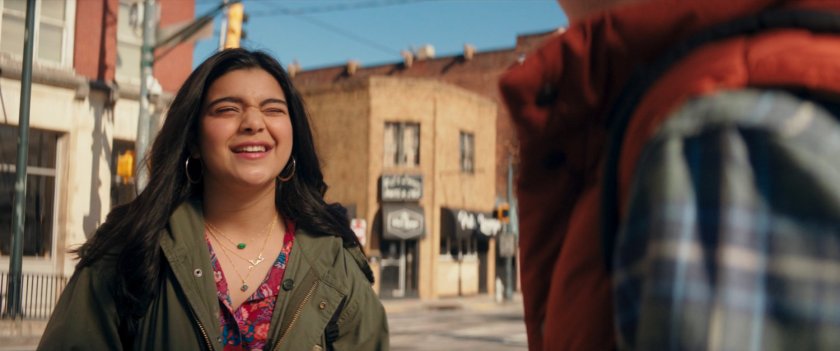 Kamala talking to Bruno outside Coles Academic High School.
