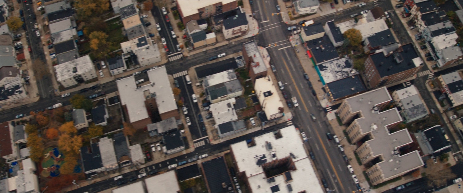 Aerial view of Jersey City.