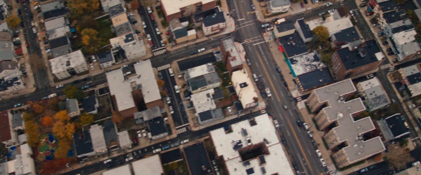 Aerial view of Jersey City.