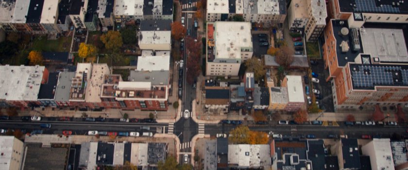Aerial view of Jersey City.