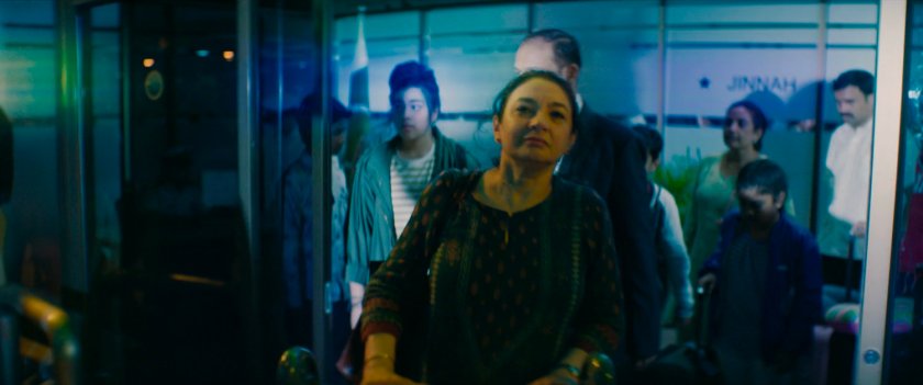 Muneeba outside Jinnah International Airport.