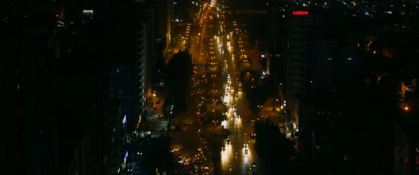 Nighttime aerial view of Karachi.