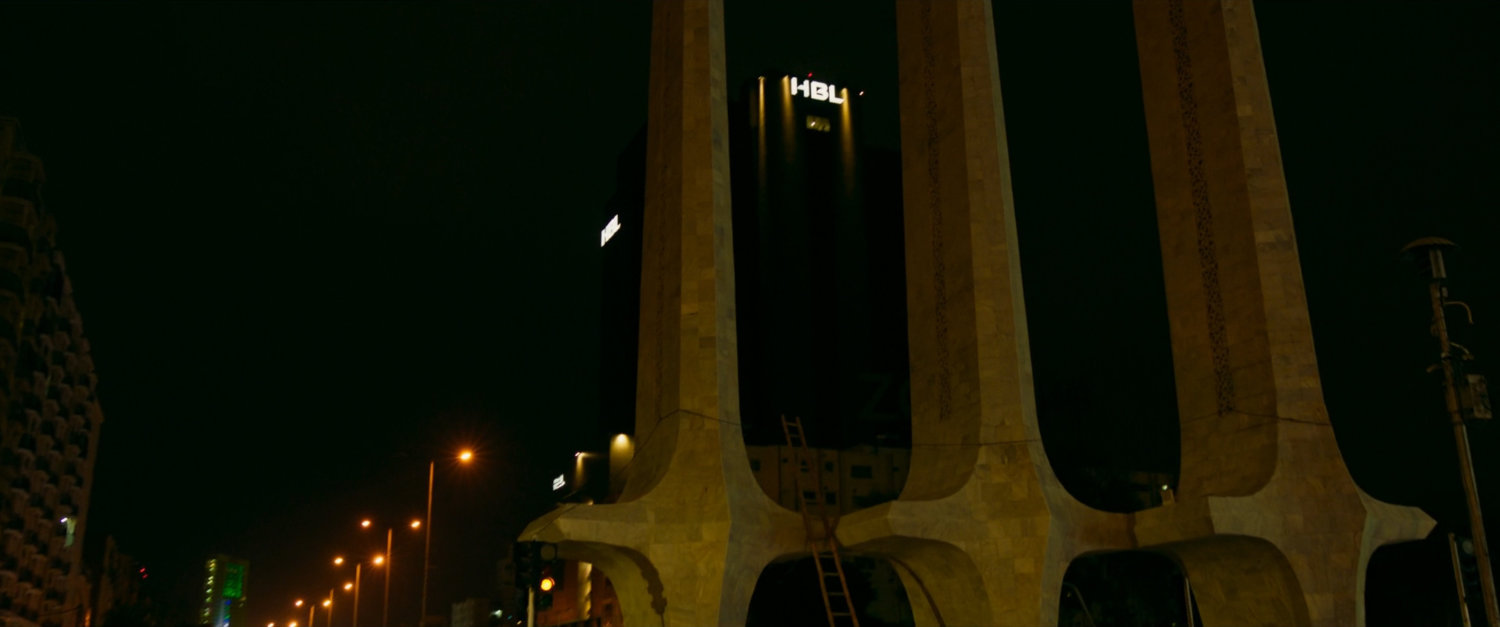 Nighttime view of Karachi.