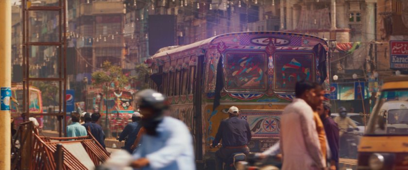 View of Karachi street.