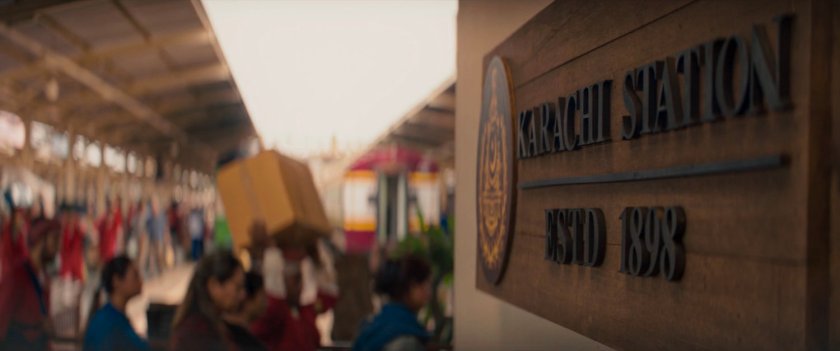Exterior of Karachi train station.