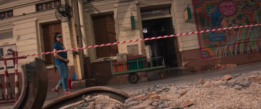 Kamala at the Karachi train station.
