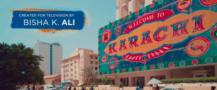 Ms Marvel end credit screen: Welcome to Karachi Billboard (Text: Created For Television By Bisha K Ali)