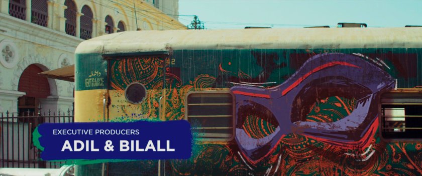 Ms Marvel end credit screen: Train Station (Text: Executive Producer Adil & Bilall)