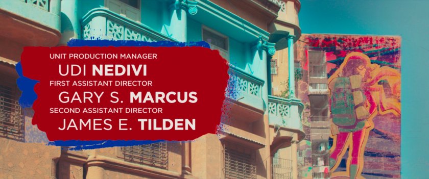 Ms Marvel end credit screen: Balconies (Text: Unit Production Manager Udi Nedivi / First Assistant Director Gary S Marcus / Second Assistant Director James E Tilden)