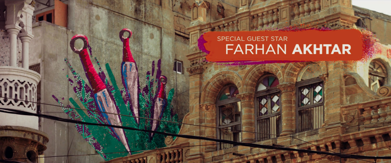 Ms Marvel end credit screen: Building (Text: Special Guest Star Farhan Akhtar)