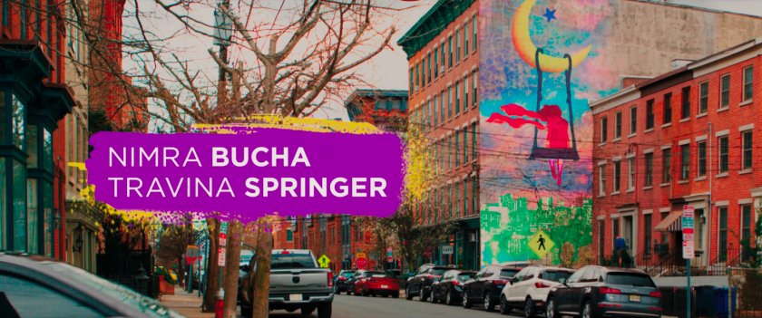 Ms Marvel end credit screen: Row Homes (Text: Nimra Bucha / Travina Springer)