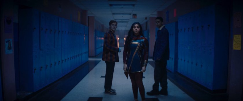 Kamala and Bruno in hallway of Coles Academic High School.