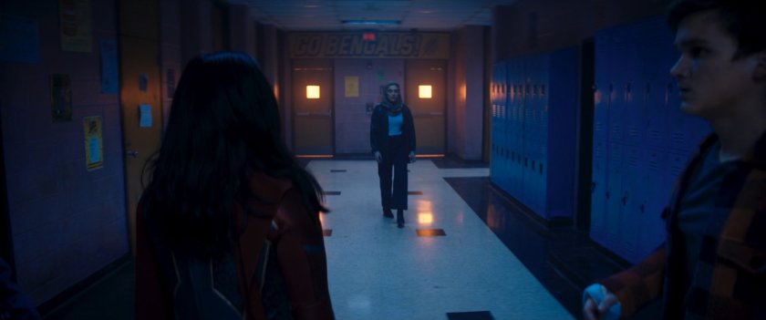 Students in hallway of Coles Academic High School.