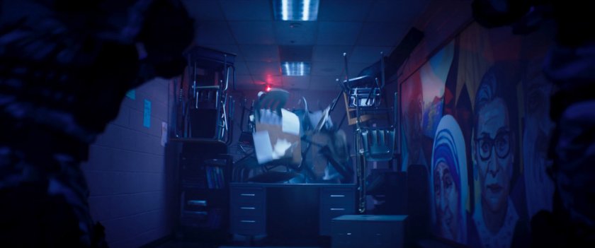 Hallway of Coles Academic High School.