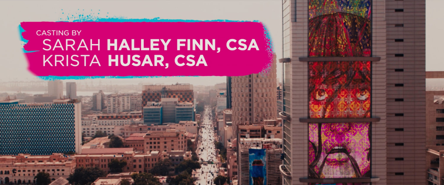 Ms Marvel end credit screen: Aerial of Karachi (Text: Casting By Sarah Halley Finn CSA / Krista Husar CSA)