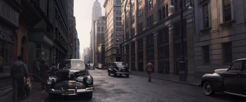 1940s looking New York street.