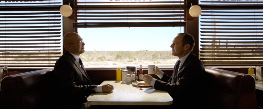 Agents Sitwell and Coulson at a diner.