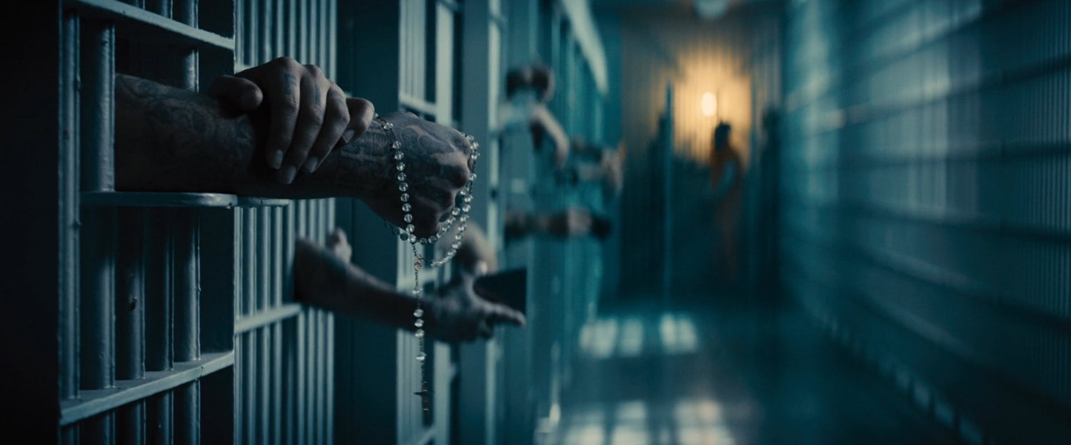 Interior jail hallway.