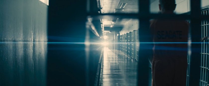Interior jail hallway.