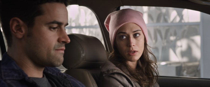 Claire and Benny in car.