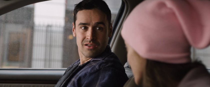 Claire and Benny in car.