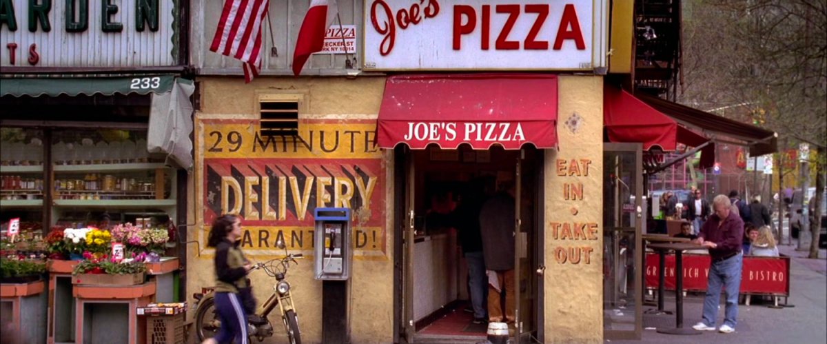 Joe's Pizza restaurant.