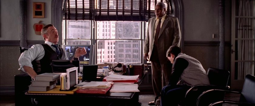 J Jonah Jameson inside Daily Bugle offices.