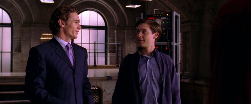 Harry Osborn and Peter Parker in Otto Octavius labs.