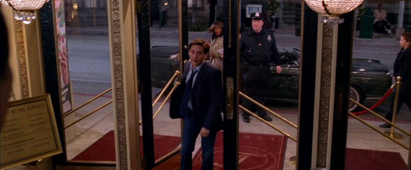 Peter Parker enter theater.