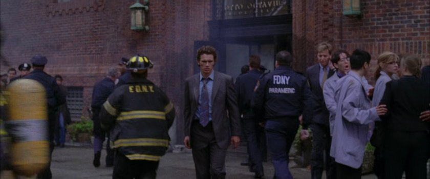 Harry Osborn outside Otto Octavius labs.