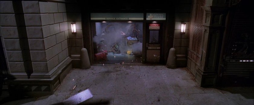 Exterior service entrance Midtown Hospital.