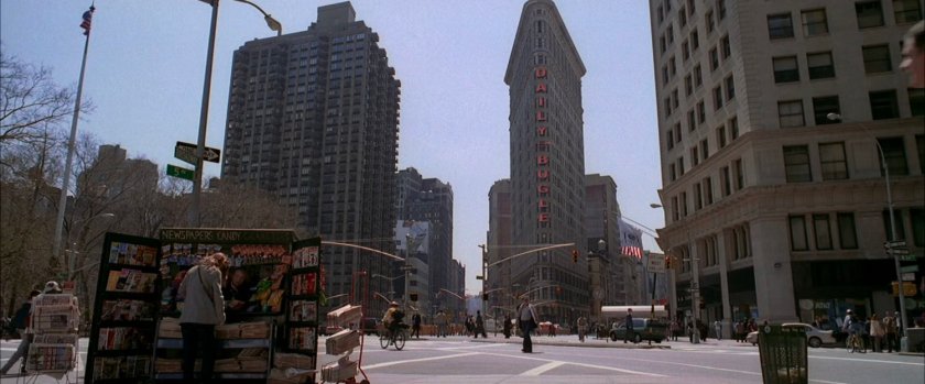 Exterior Daily Bugle offices.