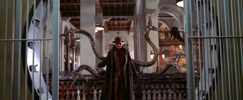 Interior National Savings and Loan bank with Doctor Octopus.