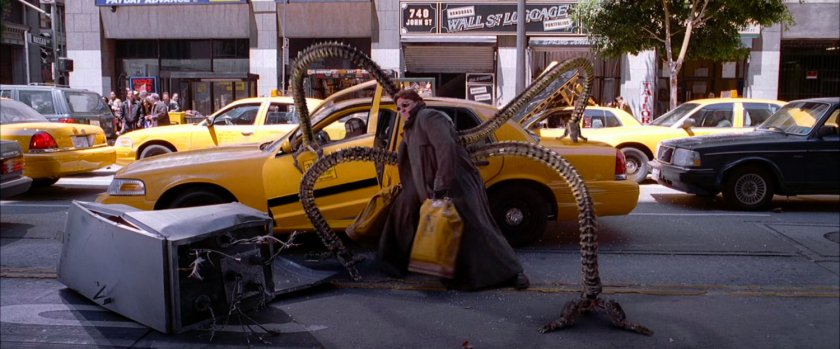 Exterior National Savings and Loan bank with Doctor Octopus.