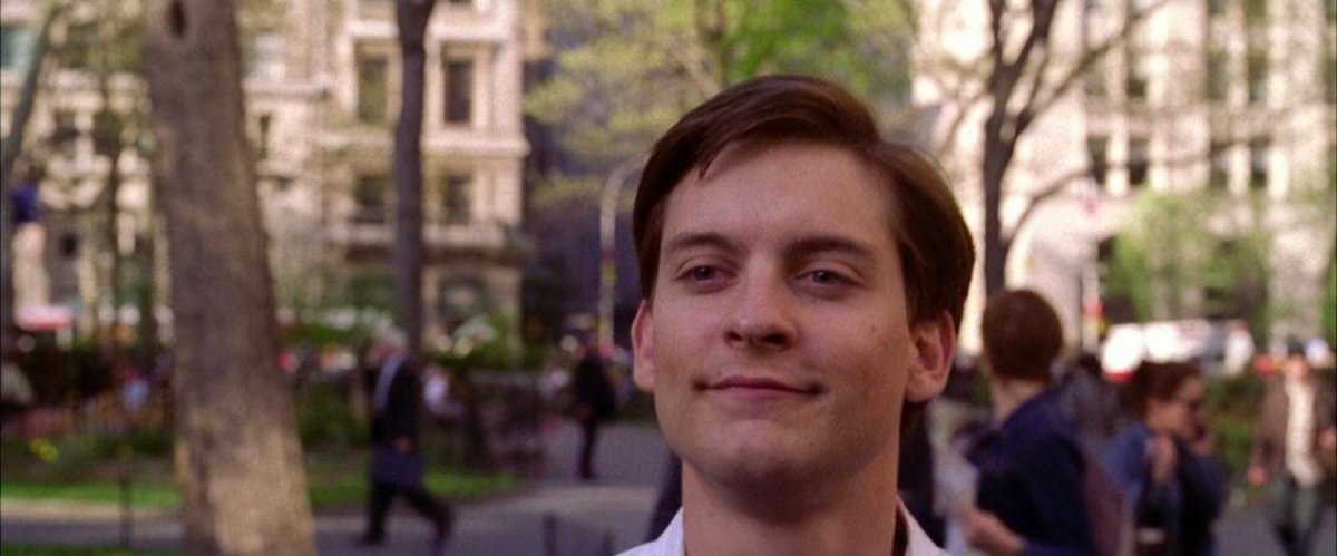 Peter Parker in park.