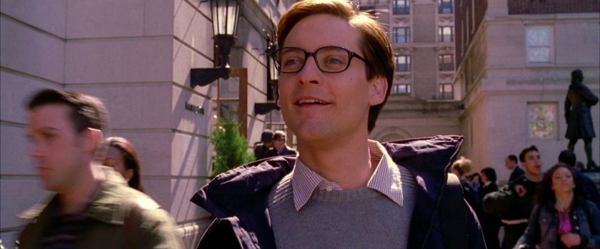 Peter Parker at the Columbia University campus.