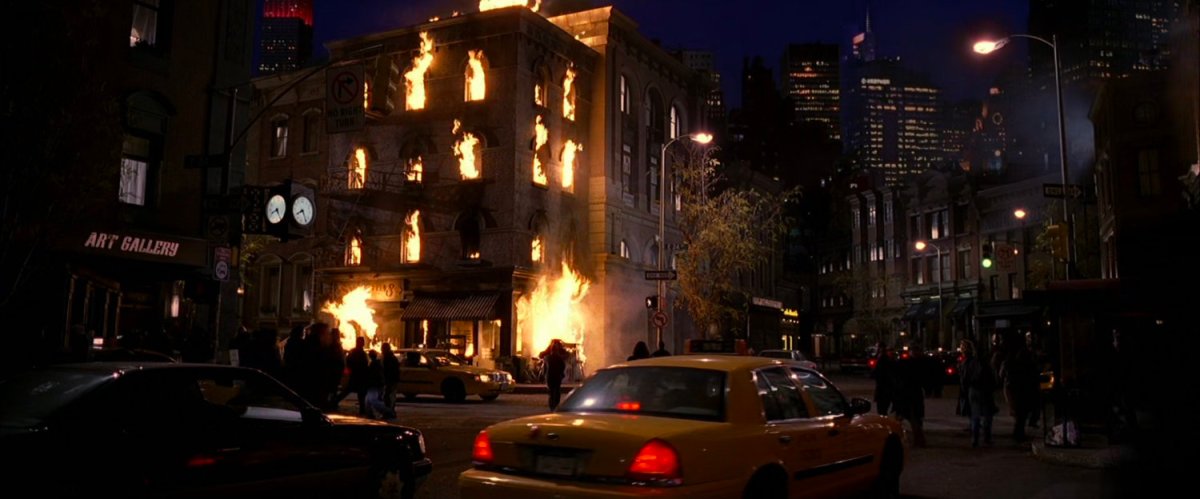 Apartment fire in New York.