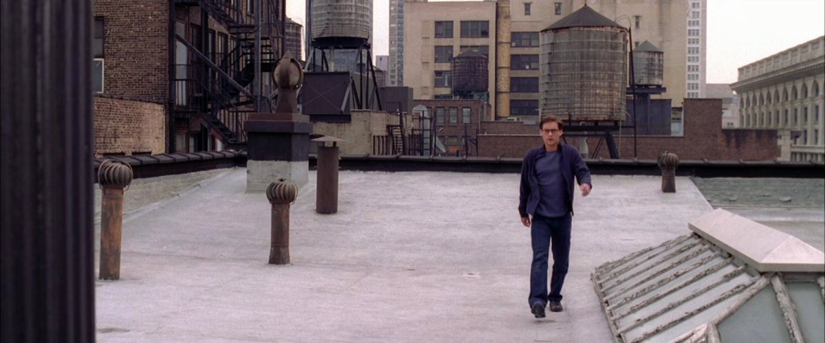 Peter Parker on rooftop.