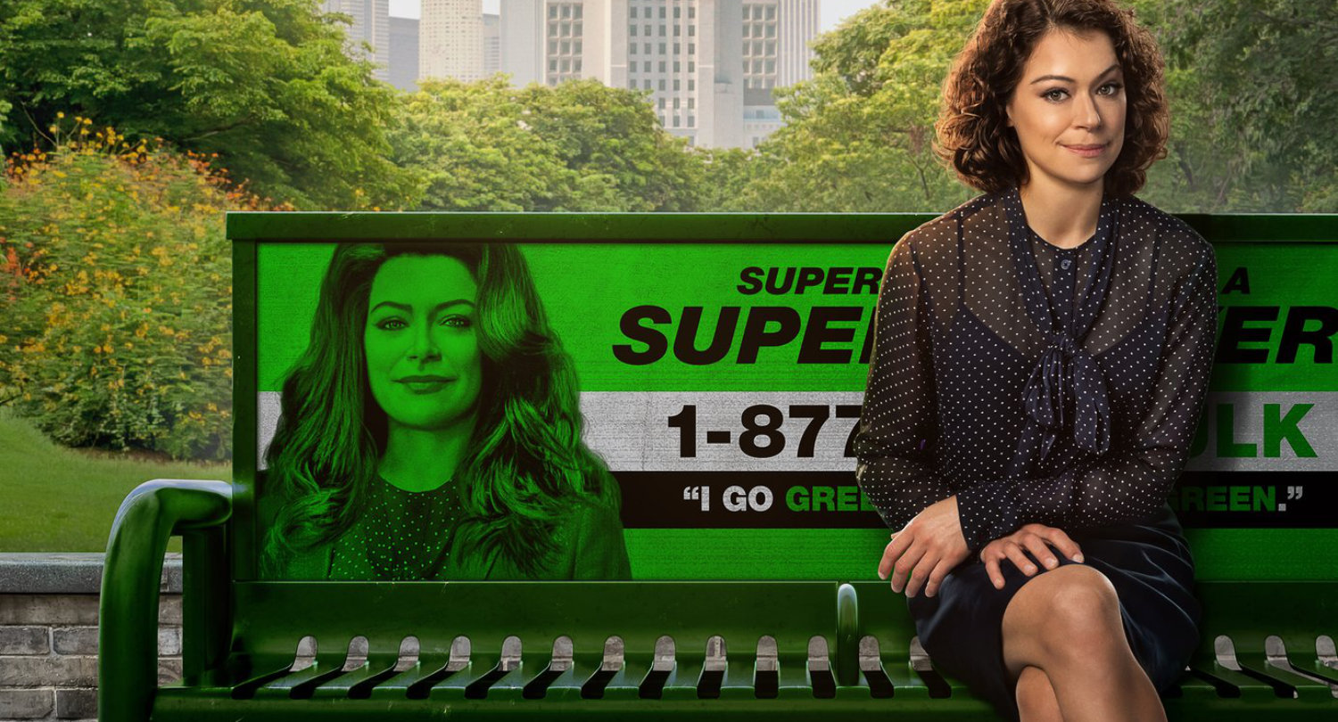 Jennifer Walters sits on park bench with a legal ad for She-Hulk.