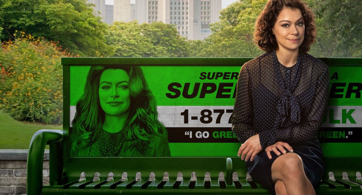 Jennifer Walters sits on park bench with a legal ad for She-Hulk.